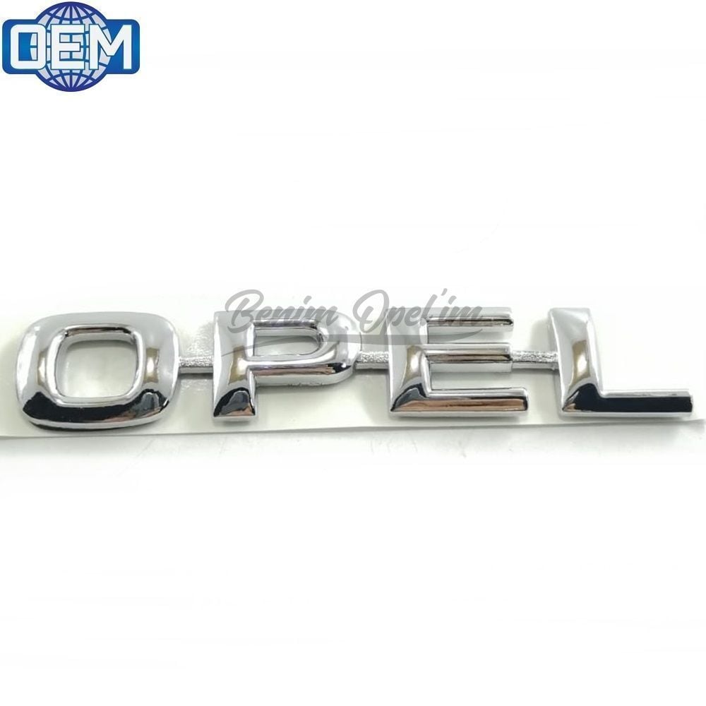 Opel Arka Bagaj Kapağı Yazısı Krom Opel Astra F, Astra G, Zafira A, Omega B, Vectra B Yerli Marka