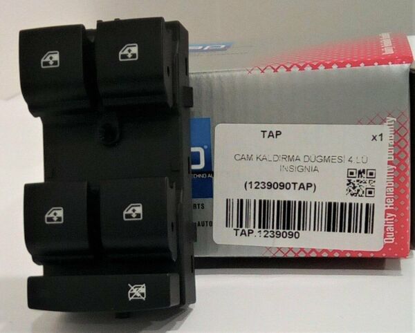 Opel Insignia Siyah Sol Dörtlü Cam Kaldırma Düğmesi Qs KraW Marka