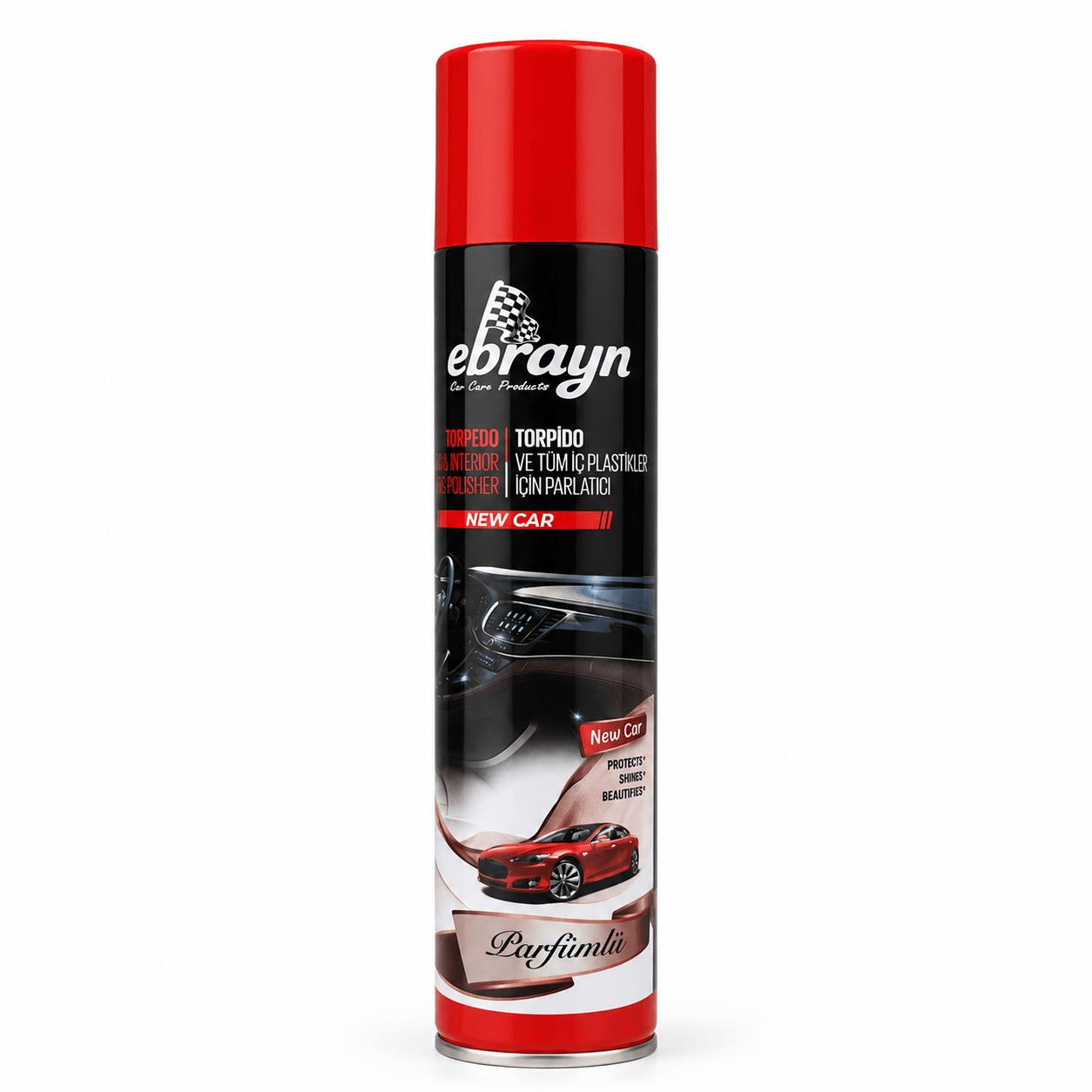 Universal Araç İçi Torpido ve Tüm Araç İçi Plastikler İçin Parlatıcı Sprey - Parfümlü New Car 300 ml