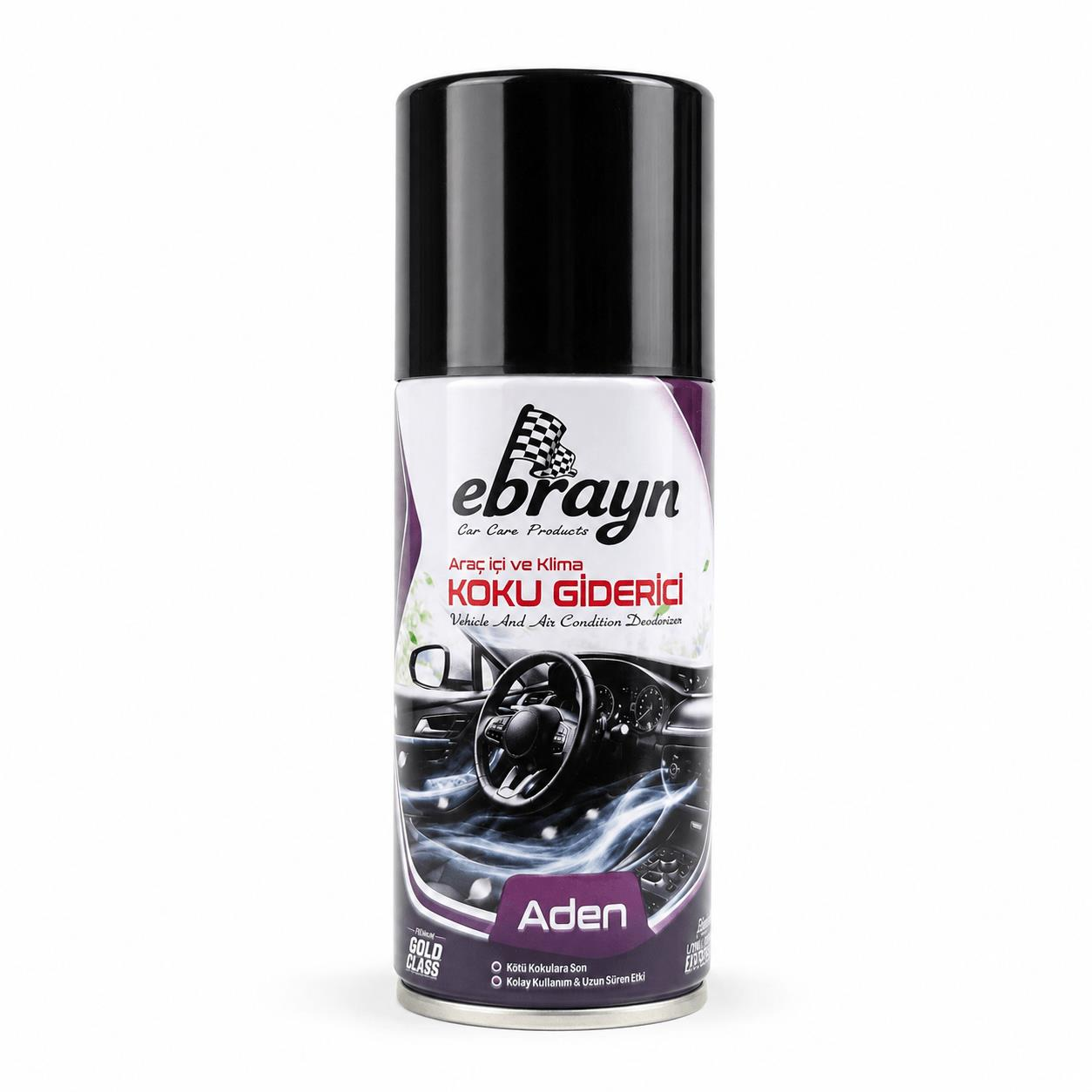 Universal Araç İçi ve Klima Koku Giderici - Parfümlü Sprey Klima Bombası Aden 150 ml