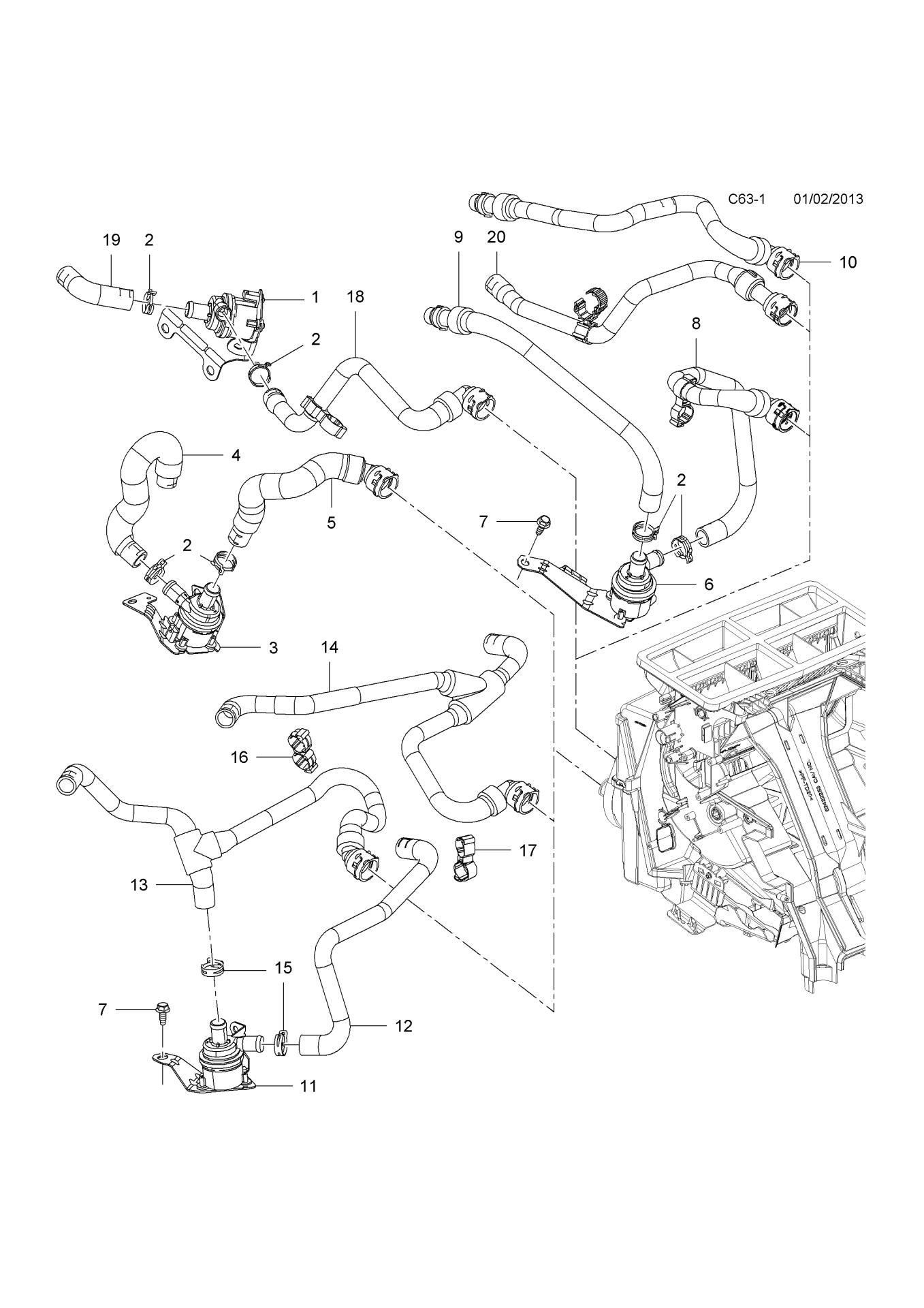 Opel Insignia Kalorifer Hortumu Giriş A20dt A20dth Yılpar Marka